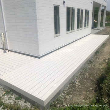 Japan Style of Solid WPC decking of White color,wood plastic composite decking,140*25mm